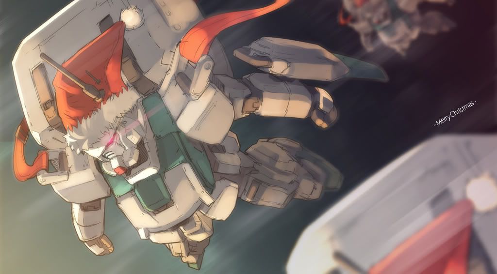 Gundam with Santa Hat