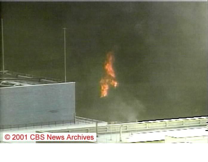 wtc7 jet of flames from 3th floor