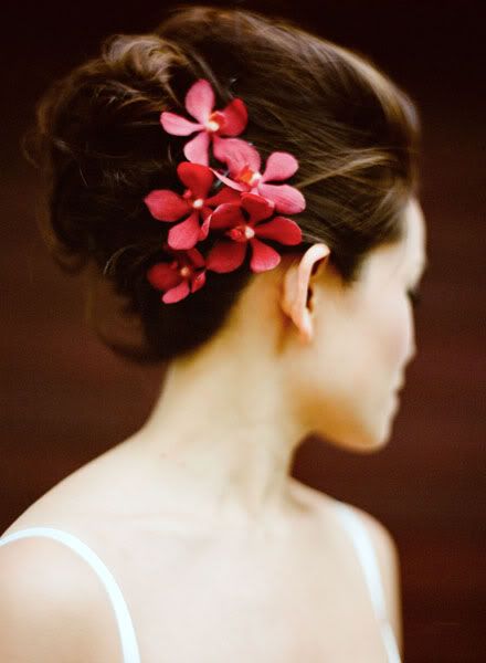 updo with flowers