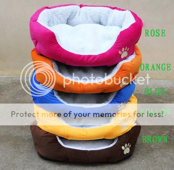 5 Colors Warm Round Indoor Soft Pet Dog Cat Bed Puppy Cushion Supplies s L Brown