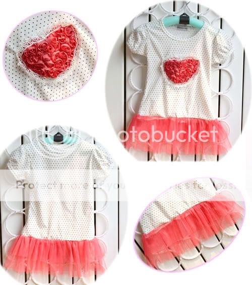 New Pink Cotton Girl's Baby Short Top Set Costume Clothes Clothing Pricess Dress