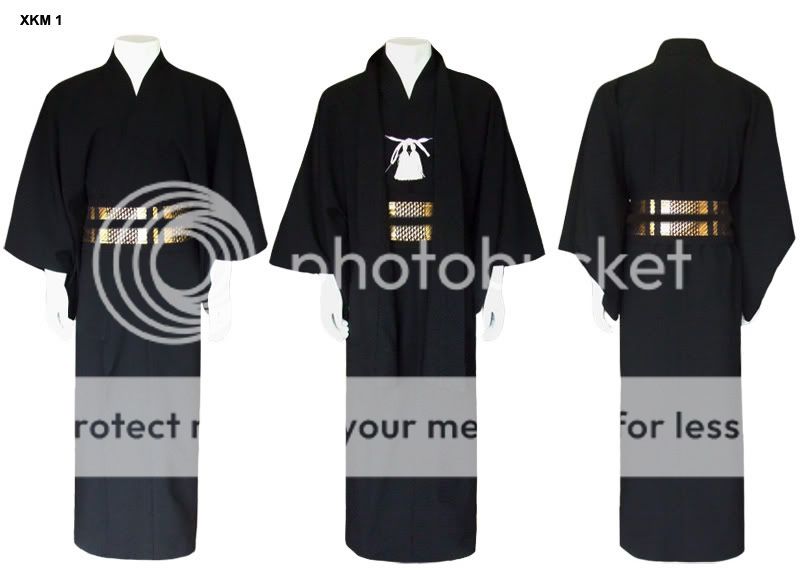 japan samurai kimono haori obi yukata baumwolle schwarz