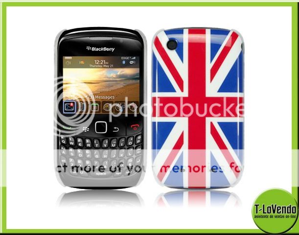 CARCASA PROTECTORA RIGIDA BLACKBERRY CURVE 8520 9300 FUNDA BANDERA UK 