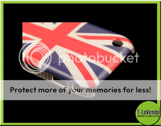 CARCASA PROTECTORA RIGIDA BLACKBERRY CURVE 8520 9300 FUNDA BANDERA UK 